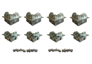 Industrial Ruins and Pipes 12pcs Set